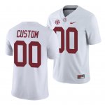 Men's Alabama Crimson Tide #00 Custom Game White NCAA College Football Jersey 2403FRVD4